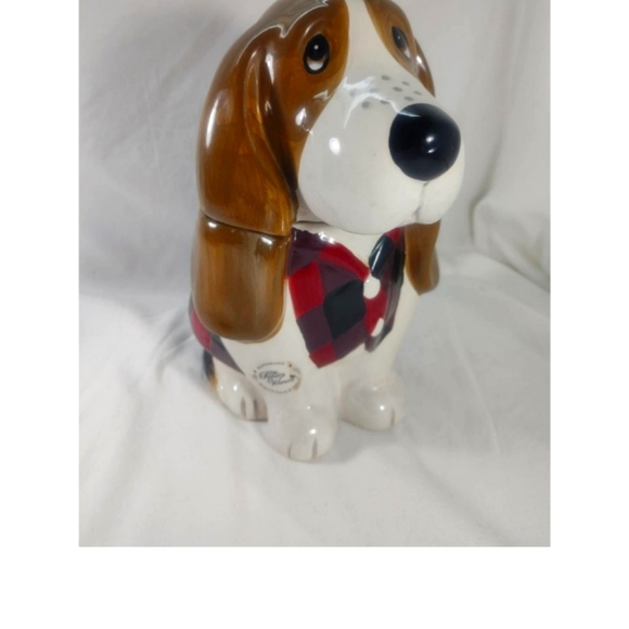 Pioneer woman cookie jar Plaid Charlie Christmas, holiday Gift idea Retired HTF - Picture 9 of 10